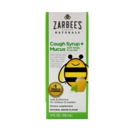 【4件0税免邮】Zarbee's Naturals 儿童止咳化痰糖浆 含黑蜂蜜 天然葡萄味 118ml