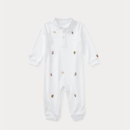 Ralph Lauren 拉夫劳伦 Embroidered Cotton Coverall 婴儿连体衣