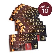 Godiva 歌帝梵 72％黑巧克力杏仁排块 10件套