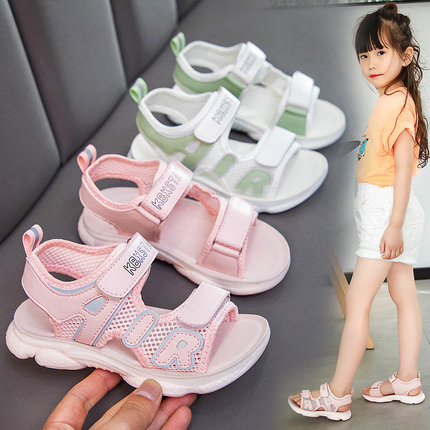 儿童凉鞋2020新款韩版夏季女孩运动凉鞋中大童软底防滑沙滩鞋女童
